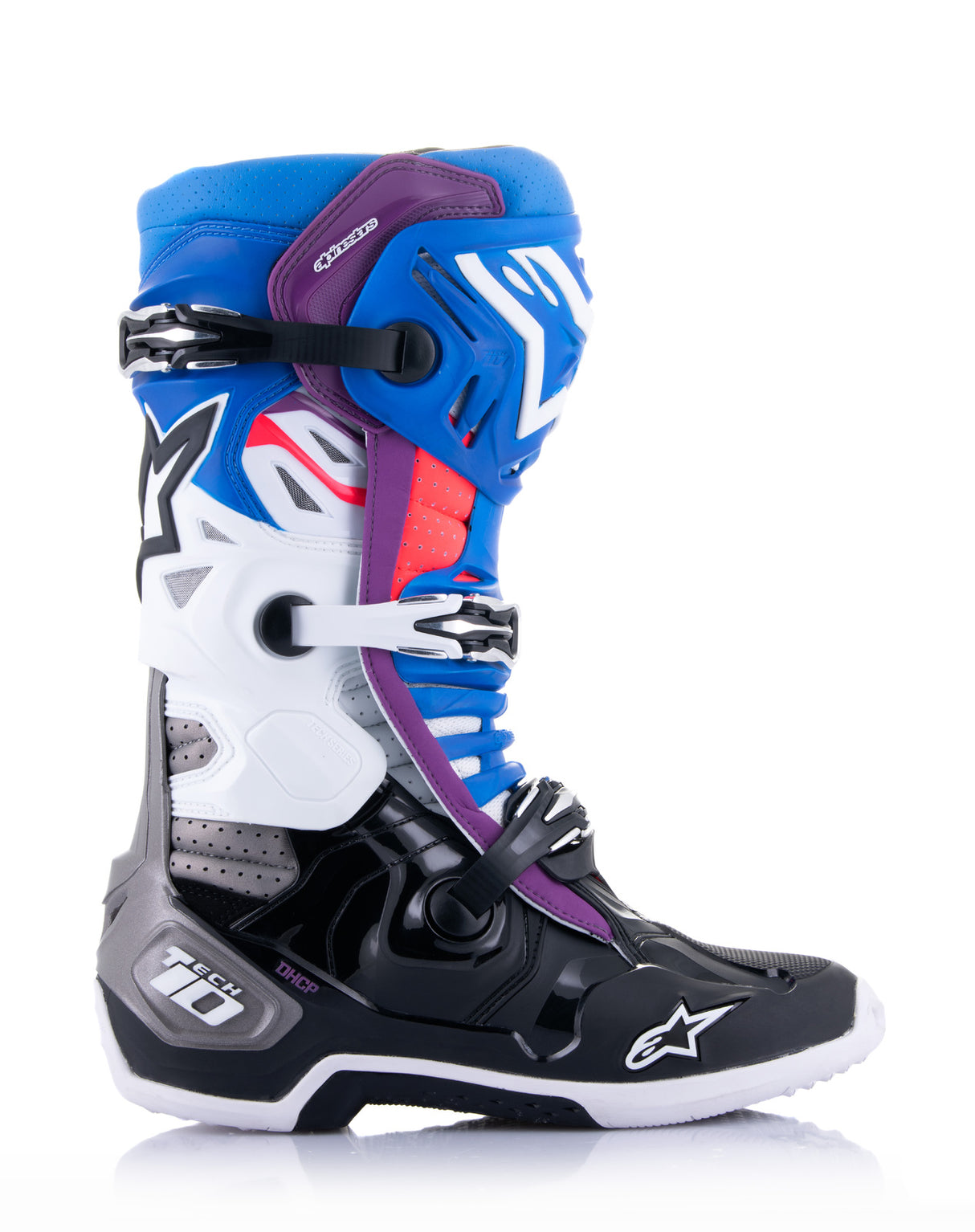 Alpinestars 2023 Tech 10 Supervented Black/Enamel Blue/Purple/White Boots