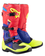 Alpinestars 2023 Tech 3 Bright Red/Dark Blue/Fluro Yellow Boots