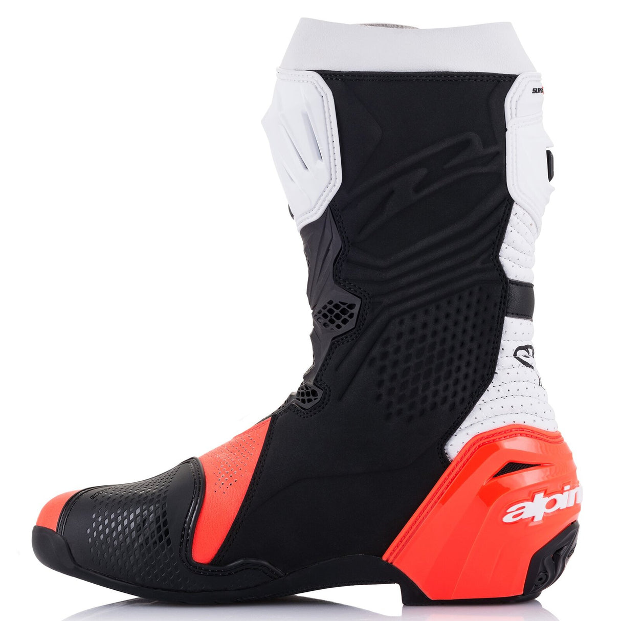 Alpinestars Supertech R V2 Vented Black/White/Fluro Red Boots