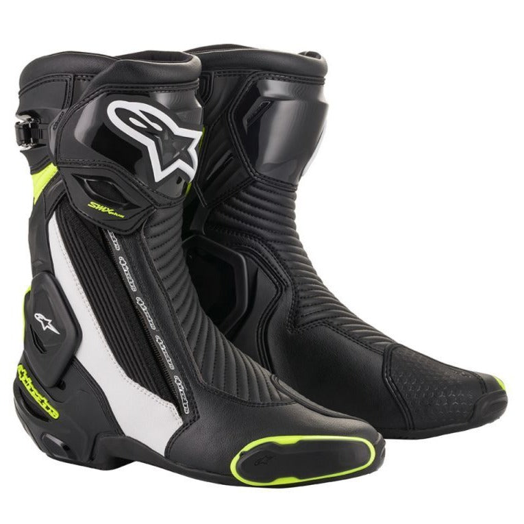 Alpinestars SMX Plus V2 Black/White/Fluro Yellow Boots