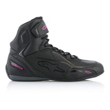 Alpinestars Stella Faster-3 Black/Fuchsia Pink Womens Riding Shoes