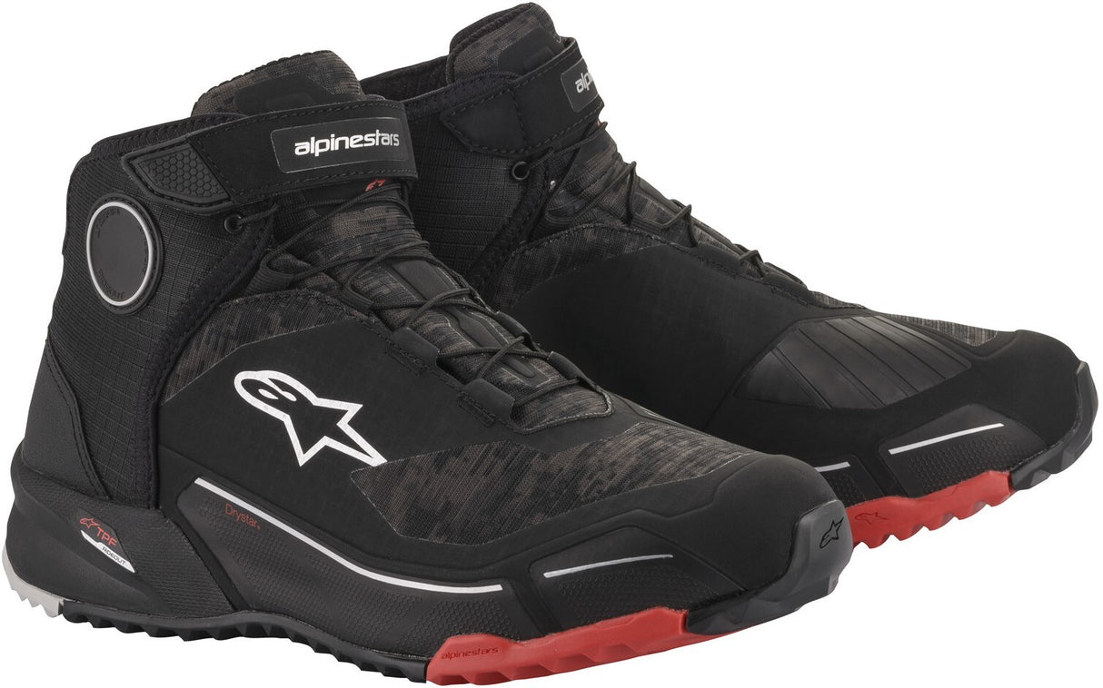 Alpinestars CR-X Drystar Black/Camo Red Riding Shoes