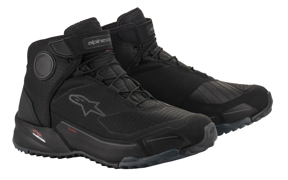 Alpinestars CR-X Drystar Black/Black Riding Shoes