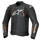Alpinestars Dusk Airflow Leather Black/Fluro Red Jacket