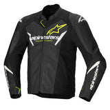 Alpinestars Faster V3 Airflow Leather Black/White/Fluro Yellow Jacket