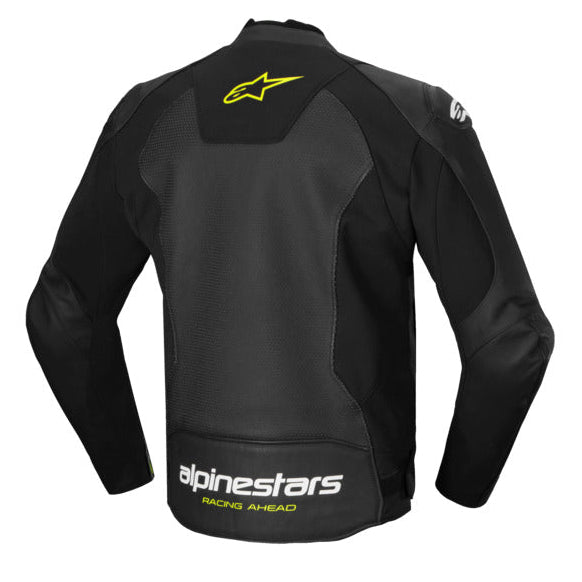 Alpinestars Faster V3 Airflow Leather Black/White/Fluro Yellow Jacket
