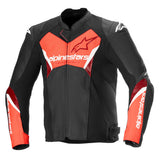 Alpinestars Faster V3 Airflow Leather Black/Fluro Red Jacket