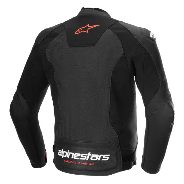 Alpinestars Faster V3 Airflow Leather Black/Fluro Red Jacket