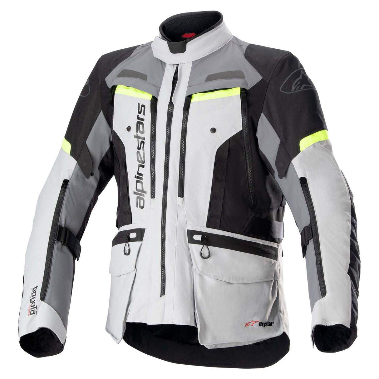 Alpinestars Bogota Pro Drystar Ice Gray/Dark Gray/Fluro Yellow Textile Jacket