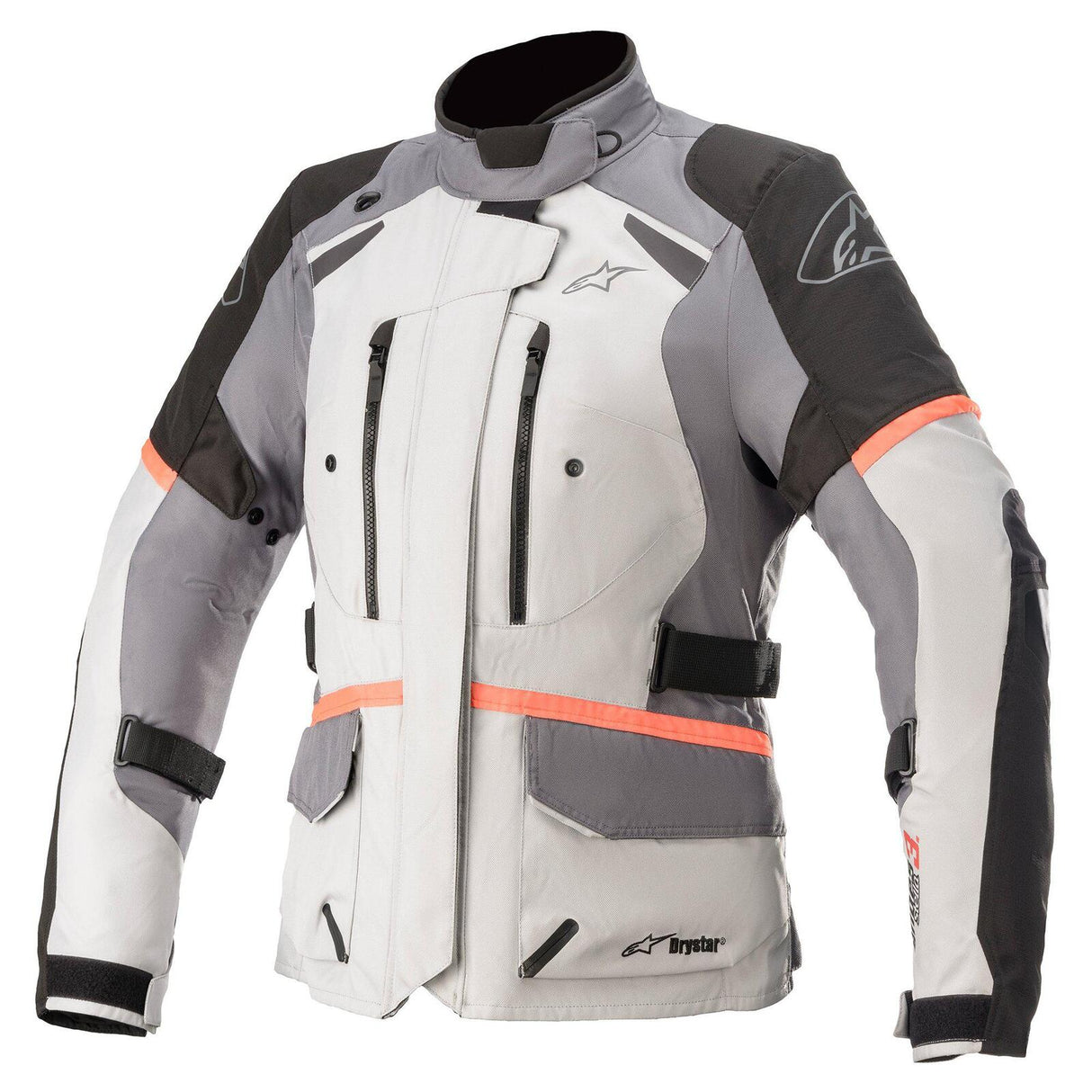 Alpinestars Stella Andes V3 Drystar Ice Grey/Dark Grey/Coral Textile Womens Jacket