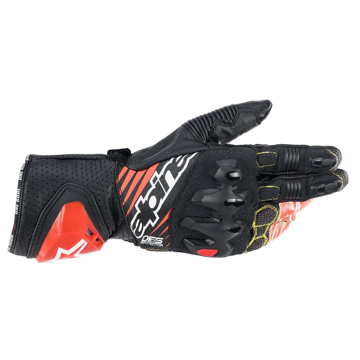 Alpinestars GP Tech V2 Black/White/Fluro Red Gloves