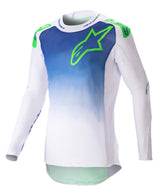 Alpinestars 2023 Supertech Risen Blue Ray/White/Fluro Green Jersey