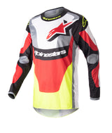 Alpinestars 2023 Fluid Agent Black/Mars Red/Fluro Yellow Jersey