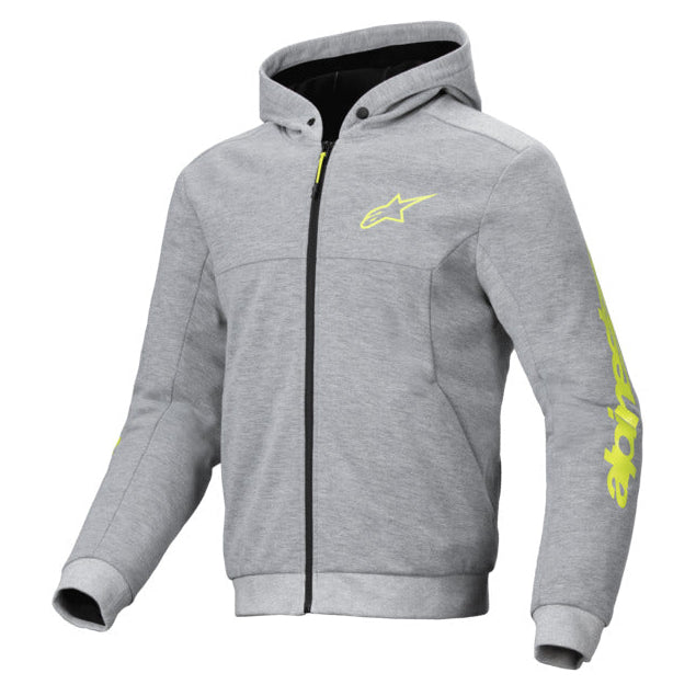 Alpinestars Chrome V2 Sport Grey Heather/Fluro Yellow Hoodie Jacket