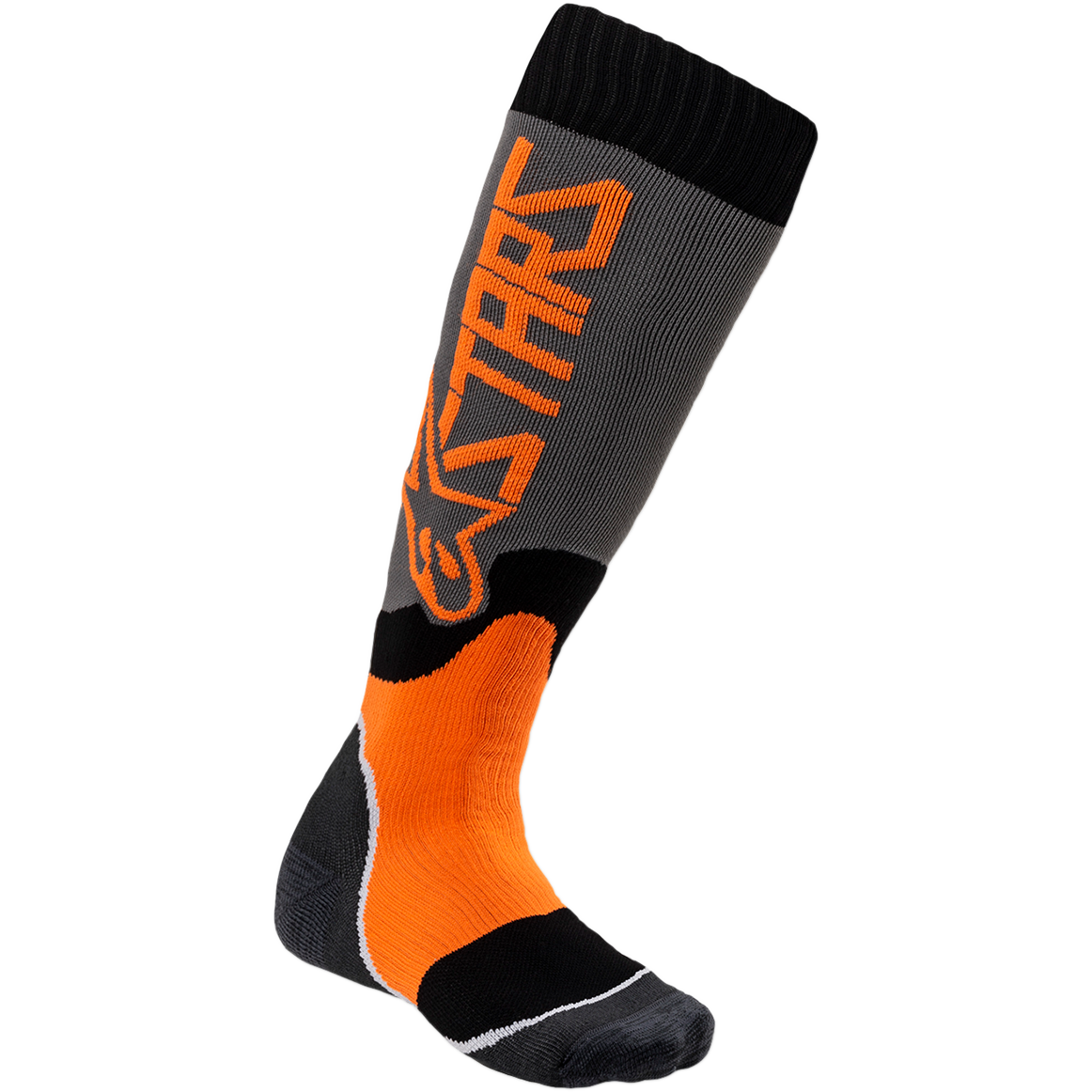 Alpinestars 2023 MX Plus 2 Cool Gray/Fluro Orange Youth Socks