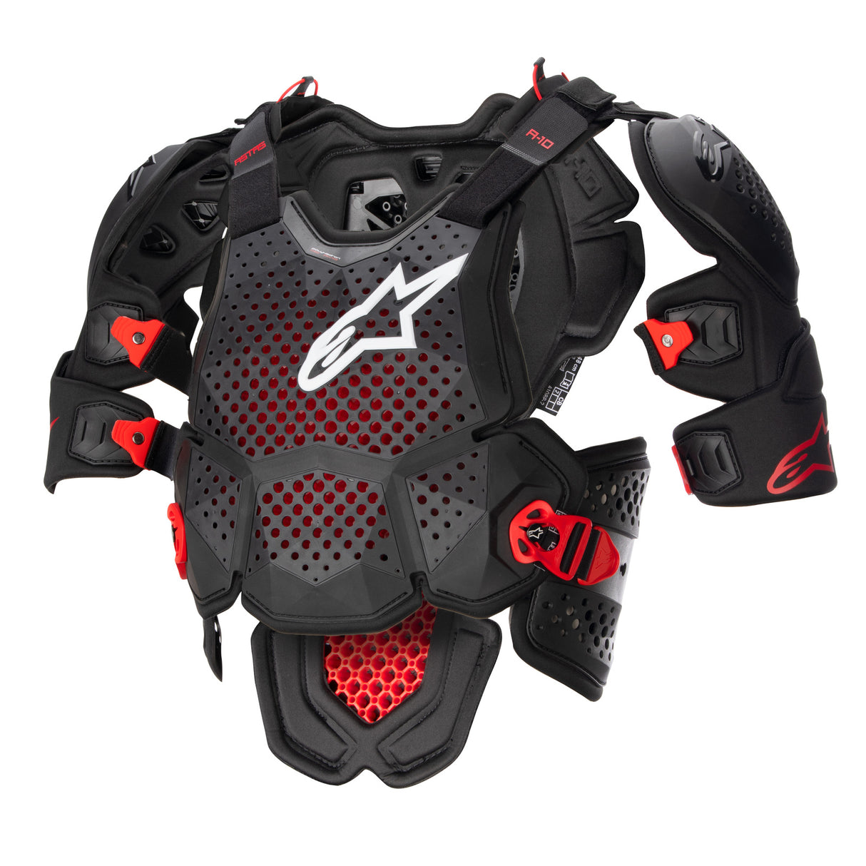 Alpinestars 2023 A10 V2 Anthracite/Black/Red Full Chest Protector