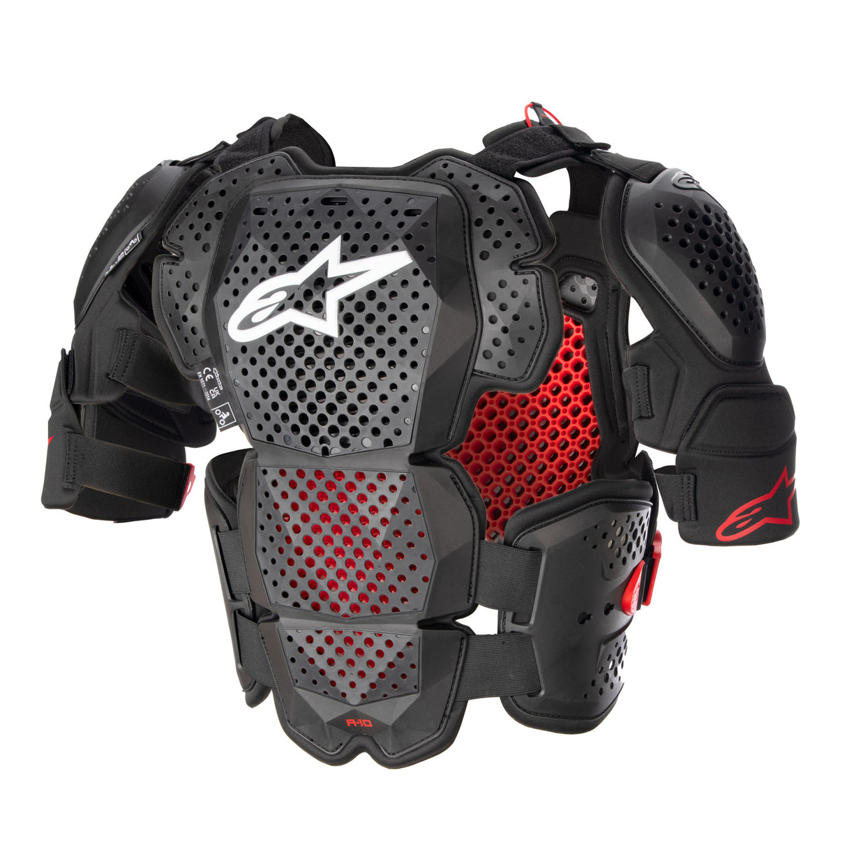 Alpinestars 2023 A10 V2 Anthracite/Black/Red Full Chest Protector