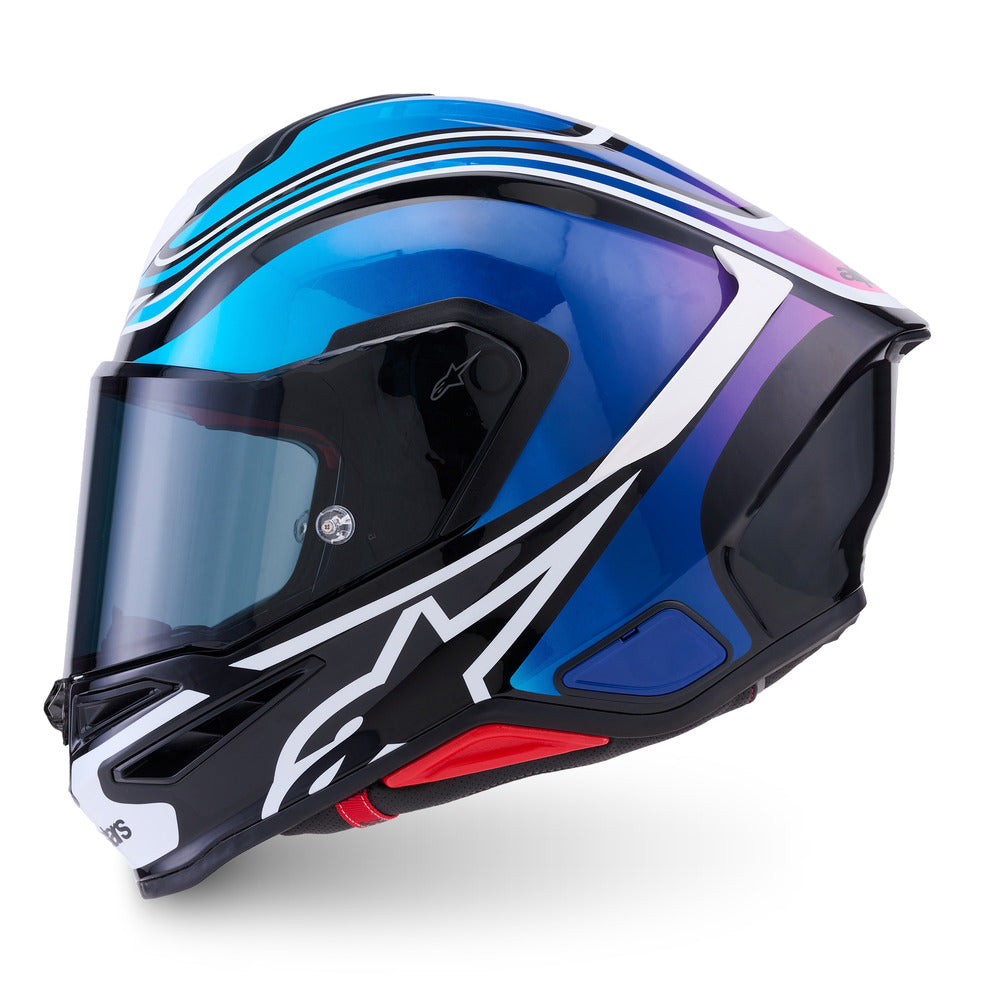 Alpinestars S-R7 Zeal Gloss Black/Blue/Fluro Pink/White Helmet