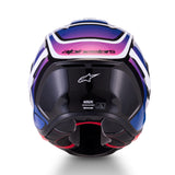 Alpinestars S-R7 Zeal Gloss Black/Blue/Fluro Pink/White Helmet