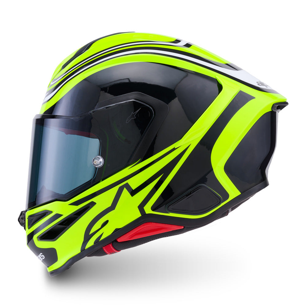 Alpinestars S-R7 Zeal Gloss Fluro Yellow/Black/White Helmet