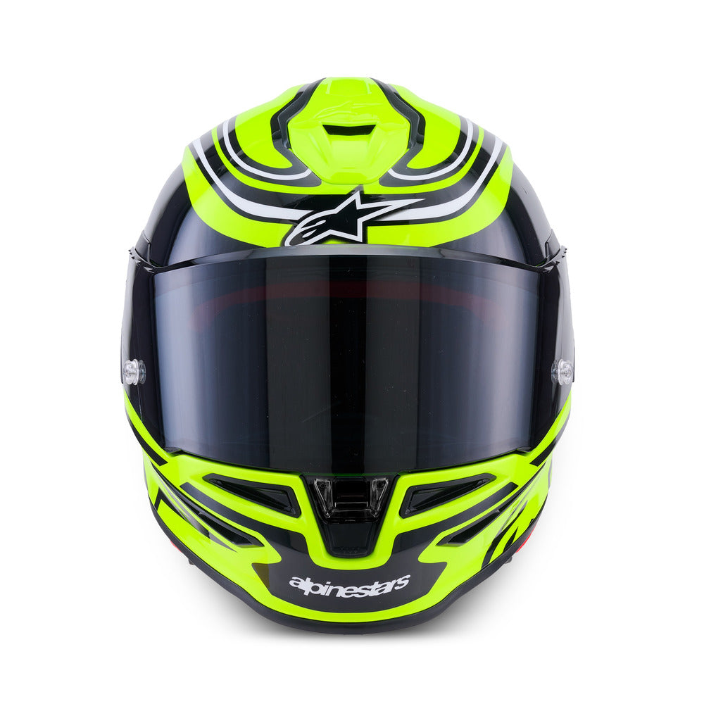 Alpinestars S-R7 Zeal Gloss Fluro Yellow/Black/White Helmet