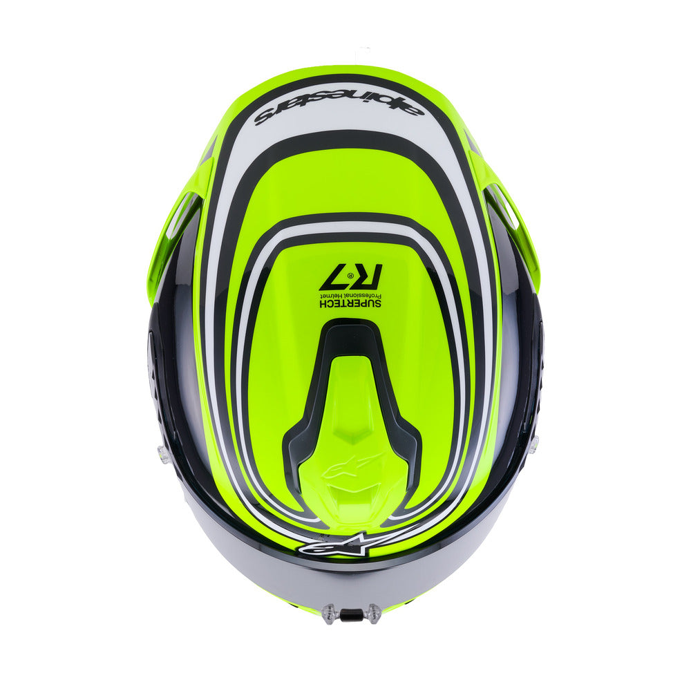 Alpinestars S-R7 Zeal Gloss Fluro Yellow/Black/White Helmet