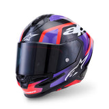 Alpinestars S-R7 Lumen Gloss Black/Purple/Fluro Red/White Helmet