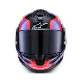 Alpinestars S-R7 Lumen Gloss Black/Purple/Fluro Red/White Helmet