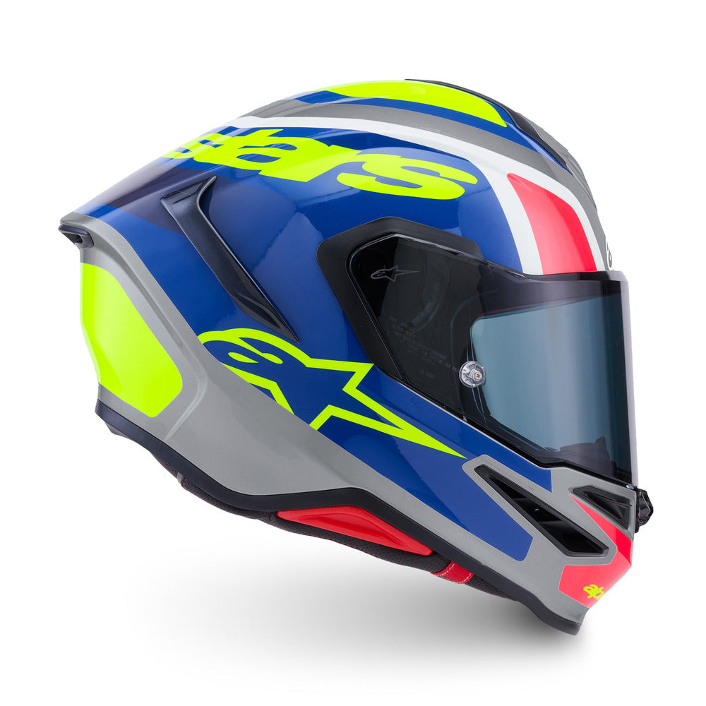 Alpinestars S-R7 Lumen Gloss Silver/Black/Pink/Fluro Yellow Helmet