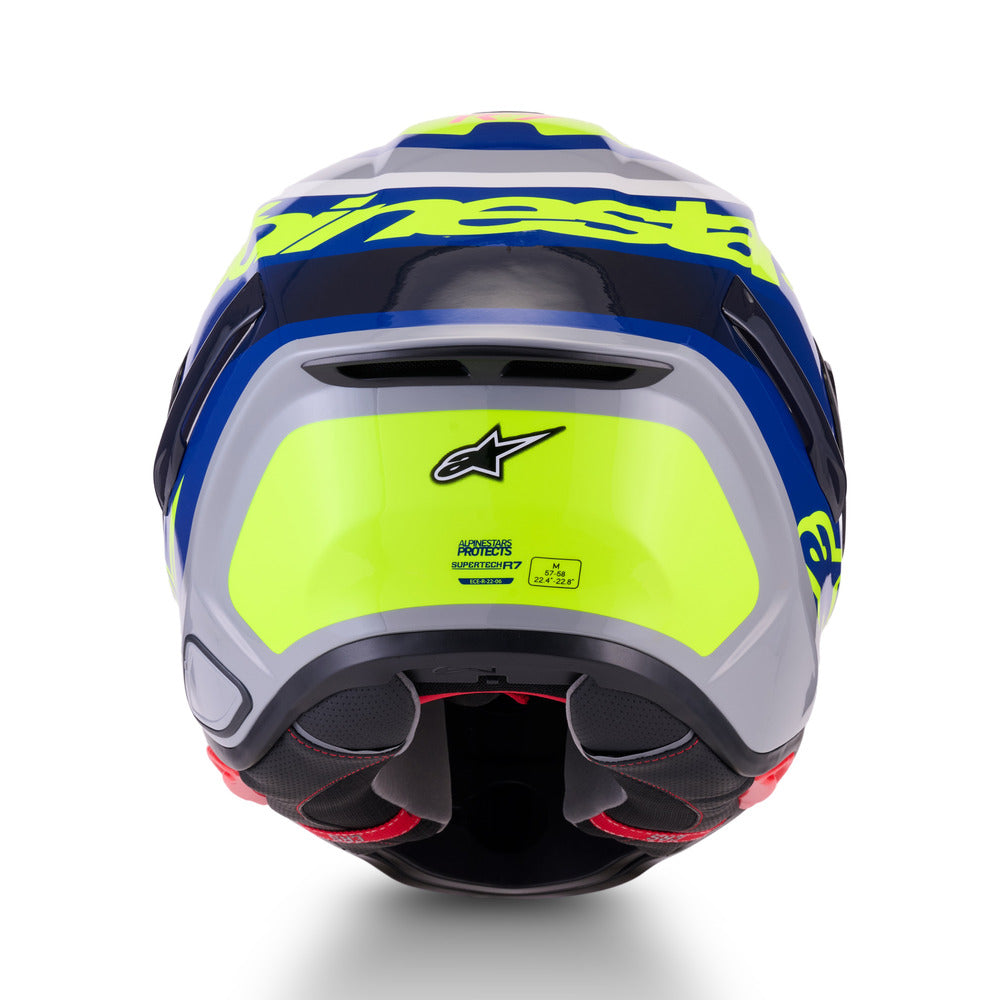 Alpinestars S-R7 Lumen Gloss Silver/Black/Pink/Fluro Yellow Helmet