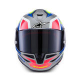 Alpinestars S-R7 Lumen Gloss Silver/Black/Pink/Fluro Yellow Helmet