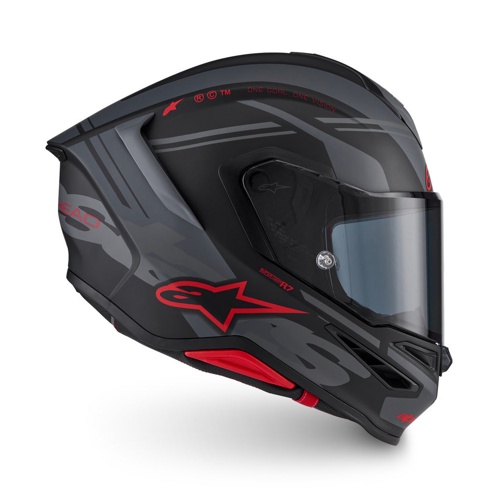 Alpinestars S-R7 A-Core Matte Black/Grey/Red Helmet