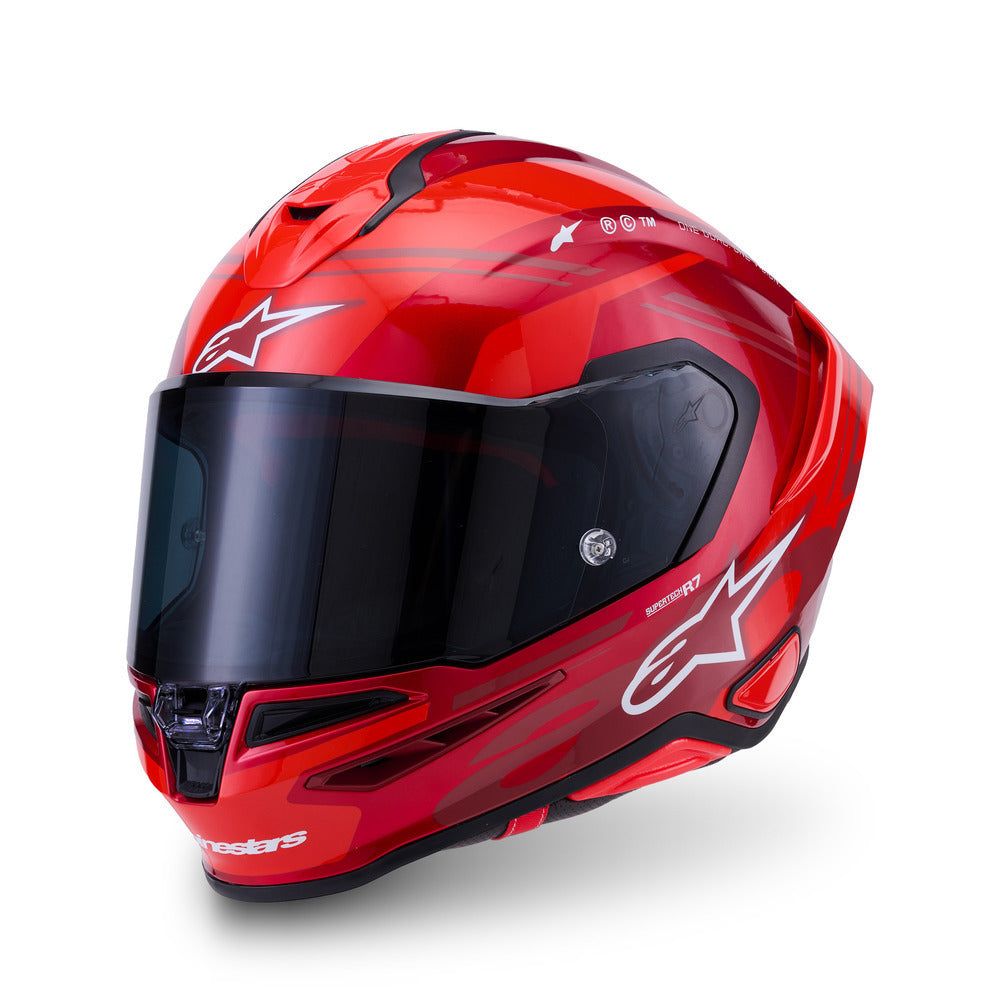 Alpinestars S-R7 A-Core Gloss Red/White Helmet