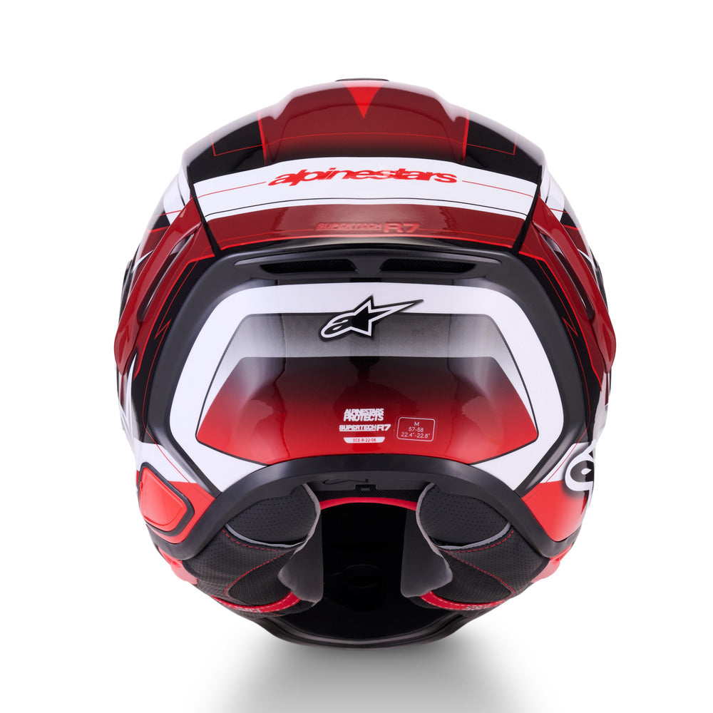 Alpinestars S-R7 Kinetis Gloss Black/White/Red Helmet