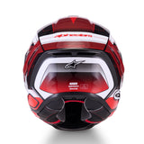 Alpinestars S-R7 Kinetis Gloss Black/White/Red Helmet
