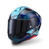 Alpinestars S-R7 Kinetis Gloss Black/Blue/Fluro Pink/White Helmet
