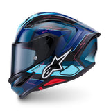 Alpinestars S-R7 Kinetis Gloss Black/Blue/Fluro Pink/White Helmet