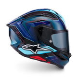 Alpinestars S-R7 Kinetis Gloss Black/Blue/Fluro Pink/White Helmet