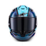 Alpinestars S-R7 Kinetis Gloss Black/Blue/Fluro Pink/White Helmet
