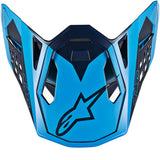 Alpinestars Replacement Visor Peak Blue/Aqua/Orange for M10 Meta Helmets