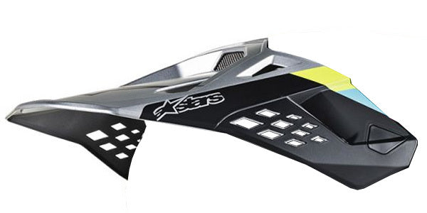 Alpinestars Replacement Visor Peak Silver/Black for M8 Contact Helmets