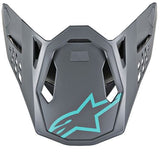 Alpinestars Replacement Visor Peak Teal/Grey for M8 Radium Helmets