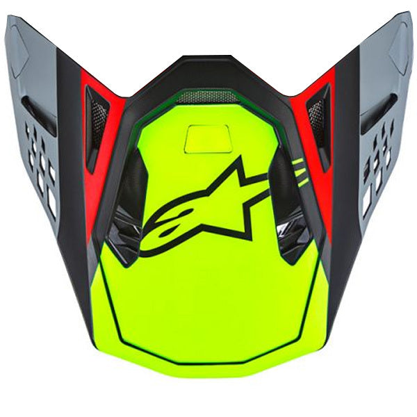 Alpinestars Replacement Visor Peak Fluro Red/Black for M10 Anaheim Helmets