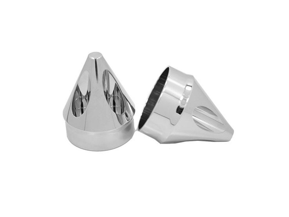 Avon Performance Grips AVG-AXL-SPK-CH-78 Spike Front Axle Caps Chrome for Softail 84-06/Dyna 91-03/Touring 80-99/Sportster 88-07/FXR 82-94/FXWG 80-86