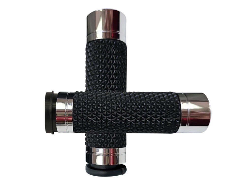 Avon Performance Grips AVG-K25-CH-FLY K25 Handgrips Chrome for Harley-Davidson Big Twin 08-24 Models w/Throttle-By-Wire