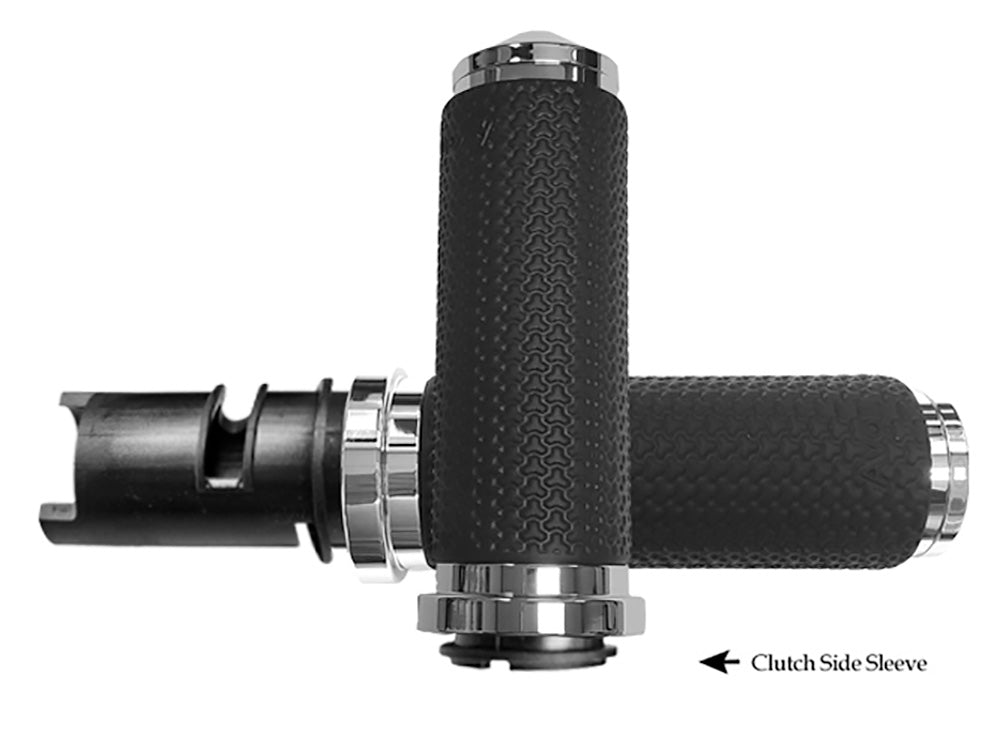 Avon Performance Grips AVG-MF-63B-CH-F24 Large Memory Foam Handgrips Chrome for Harley-Davidson CVO Touring 23-Up/Street Glide/Road Glide 24-Up/Touring/Softail 25-Up
