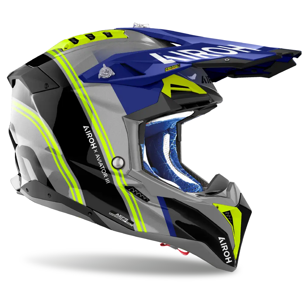 Airoh Aviator 3 Hima Gloss Blue Helmet