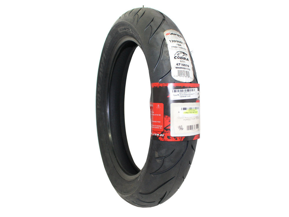 Avon Tyres AVO-AV911713 Cobra Chrome AV91 Front Tyre 130/80-B17 65H Tubeless