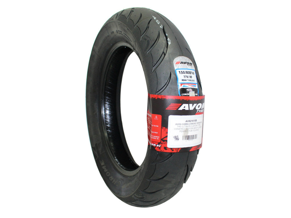 Avon Tyres AVO-AV921615B Cobra Chrome AV92 Rear Tyre 150/80-B16 77V Tubeless