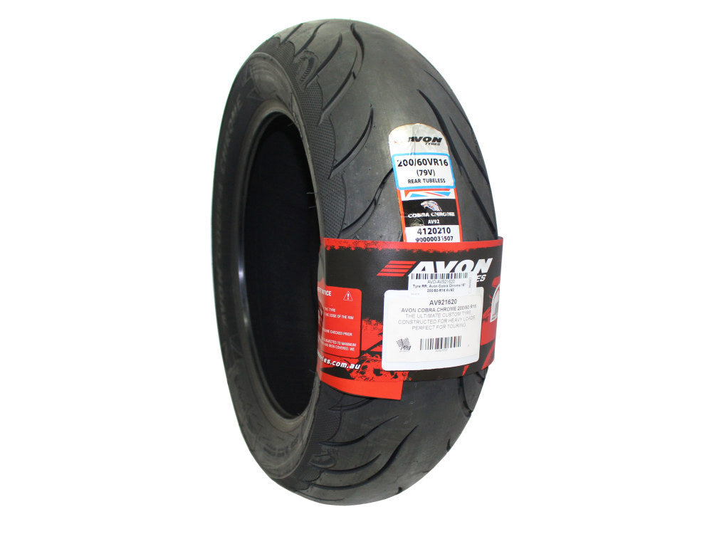 Avon Tyres AVO-AV921620 Cobra Chrome AV92 Rear Tyre 200/60-R16 Tubeless